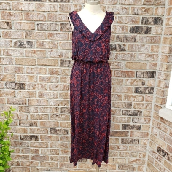 Ann Taylor LOFT Floral Flutter Tassle Dress SP - Picture 1 of 7
